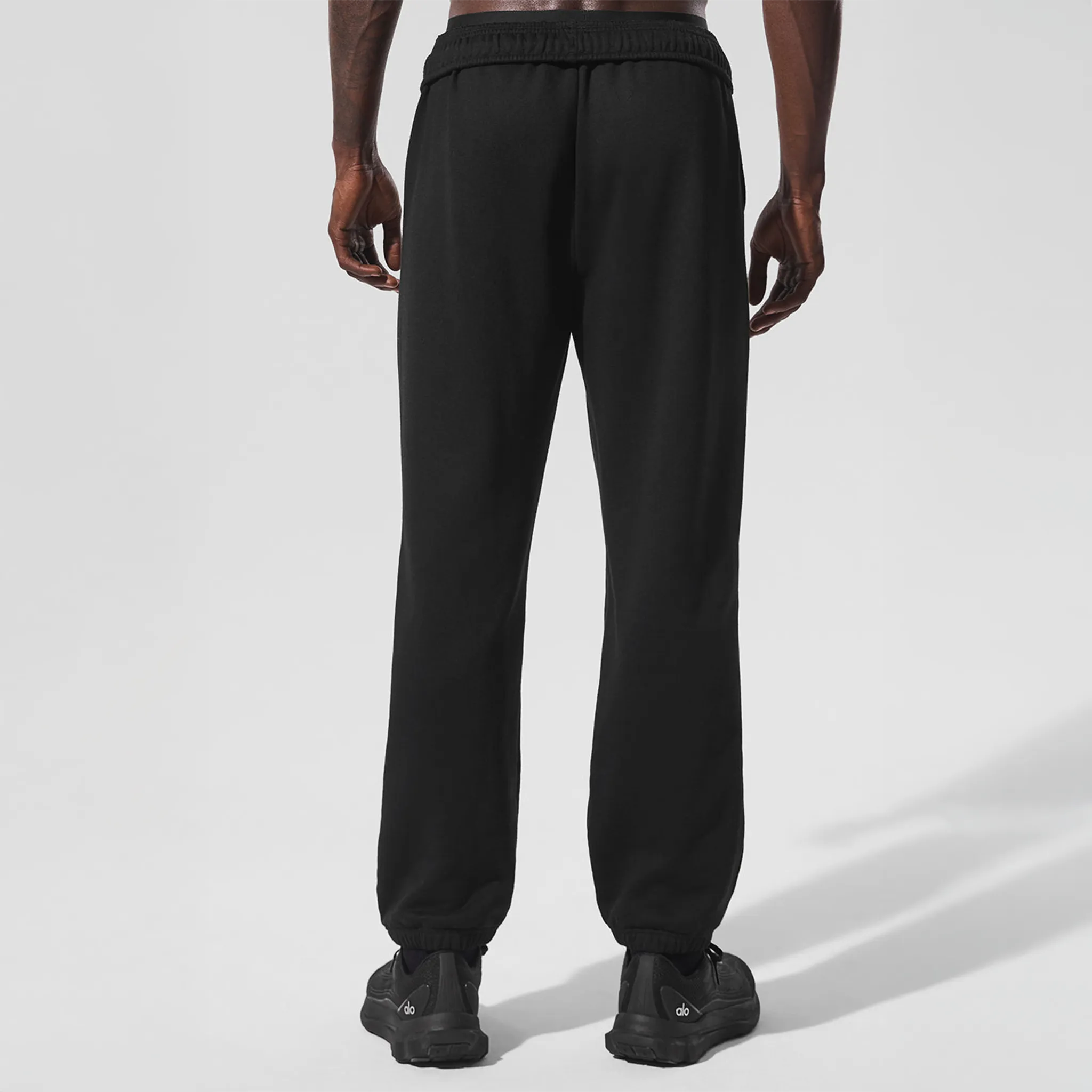 Back View of Alo Yoga Accolade Black Sweatpant